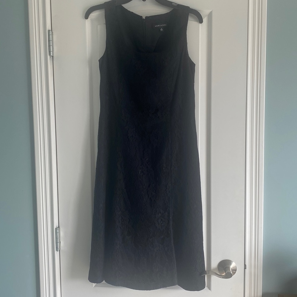 Adrianna black sleeveless dress